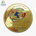 Muestra gratis pintura al por mayor Shiny Gold Sports Custom Metal Coin